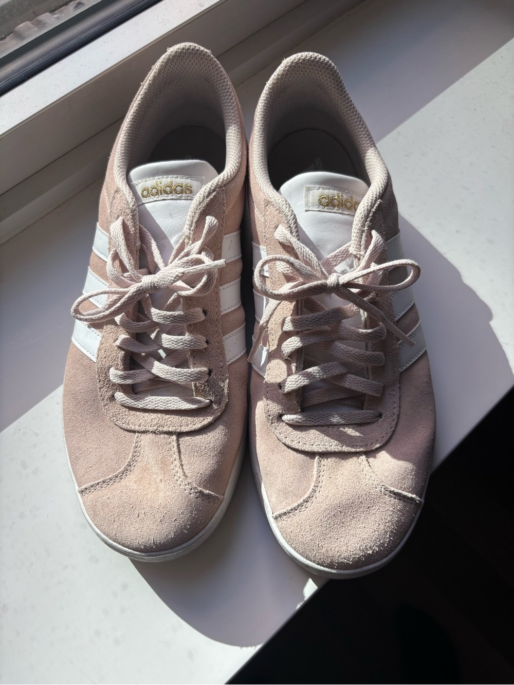 Adidas Women's Pink Suede Classic Sneakers